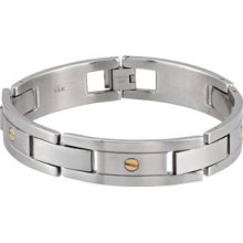 Stainless Steel Link Bracelet with Screws