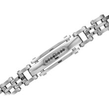 Stainless Steel Men's 1/4ct TDW Black Diamond Bracelet