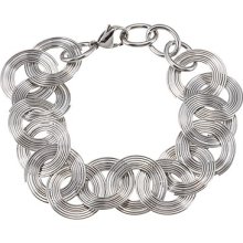 Stainless Steel Multi-circle Fashion Wire Bracelet