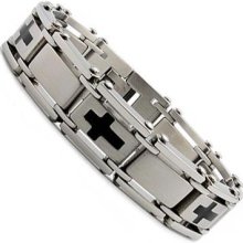 Stainless Steel Resin 'crosses' Bracelet