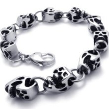 Stainless Steel Skull Bracelet