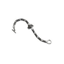 Stainless Steel Skull with Diamond Bracelet