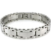 Stainless Steel Track Style Bracelet [B32222]