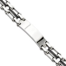 Stainless Steel Two-tone ID 8 Inch Bracelet