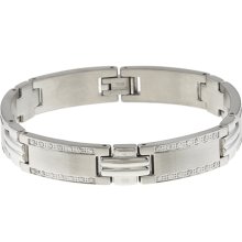 Stainless Steel Young Adult 1ct TDW Diamond Bracelet (G-H, I2-I3) (8 1/2
