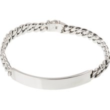 Sterling Silver Curb Chain ID Bracelet - 8.5 Inch Sterling Silver Curb Chain ID Bracelet - 8.5 Inch