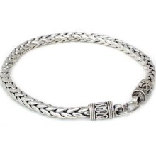 Strength Thai Art Mens Sterling Silver Chain Bracelet