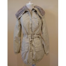 Supertrash Faux Fur Lined Puffy Trench Coat $275