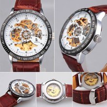 Surfing Time Men's Watch With Automatic Brown Gold