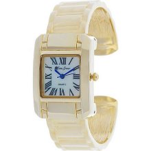 Susan Graver Polished Cuff Watch - Goldtone - One Size