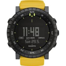 Suunto Mens Crush Core Plastic Watch - Yellow Rubber Strap - Black Dial - SS018809000