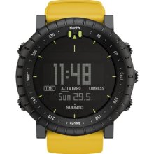 Suunto Mens Crush Core Plastic Watch - Yellow Rubber Strap - Black Dial - SS018809000