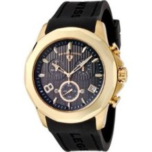 Swiss Legend 40042-YG-01 Men's Monte Carlo Chronograph Black Rubber