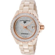 SWISS LEGEND Watches Women's Karamica White 341 Diamonds (2.98 ctw) Cr