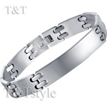 T&t 316l Stainless Steel Id Bracelet (bbr107)