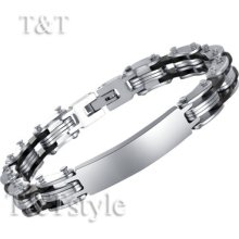 T&t 316l Stainless Steel Plain Id Bracelet (bbr115)
