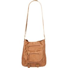 T-Shirt & Jeans Faux Leather Double Tab Crossbody Bag Cognac One Size For Women 20807140901