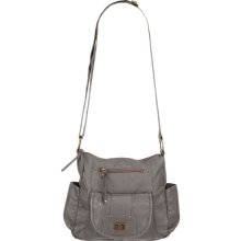 T-Shirt & Jeans Faux Leather Turnlock Crossbody Bag Grey One Size For Women 20807011501