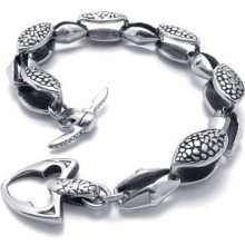 Tb51 Men's Vintage Punk Rock Stylish Band Cool Stainless Steel Bangle Bracelet