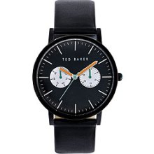 Ted Baker Multifunction Black Leather Men's watch #TE1096