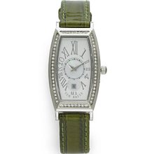 Ted Baker Rhinestone Mother-of-Pearl Dial Watch/Green - Green