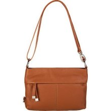 Tignanello Pebble Leather East/West Convertible Crossbody - Cognac - One Size