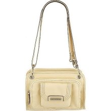 Tignanello Pebble Leather Zip Top Crossbody Bag - Cream - One Size