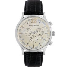 Tommy Bahama Round Leather Strap Watch, 42mm