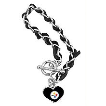 Touch by Alyssa Milano Pittsburgh Steelers Chain & Leather Strap Bracelet