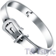 Trendy T&t 316l Stainless Steel Full Bangle Silver Bs26