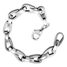 Triton Men's Stainless Steel Bike Link Bracelet bracelets