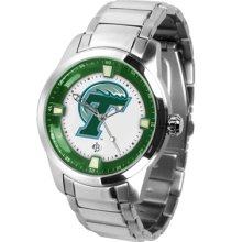 Tulane Green Wave Titan - Stainless Steel Band Watch