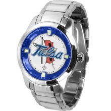Tulsa Golden Hurricane Mens Titan Steel Watch