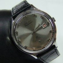 Used 70's Felca Skymaster Silver Dial Date Auto Man's