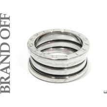 Used Authentic Bvlgari Bulgari B.zero1 3-band 18k White Gold Ring Usa4.7 Eur49