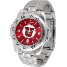 Utah Utes Sport Steel Band Ano-Chrome Men's Watch