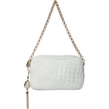 Versace 'Vanitas' Quilted White Leather Shoulder Bag (Versace DBFD382 DNAR4 D01O Vanitas Shoulder Bag)