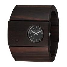 Vestal Rosewood Watch - Burnt Ebony / Black (Real Wood)