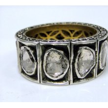 Victorian vintage antique 14 K gold Diamond band Ring jewelry - 7136