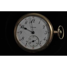 Vintage 12 Size Illinois Side Winder Pocket Watch Keeping Time!!