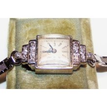 Vintage -14k/diamonds Croton Ladies Watch-working