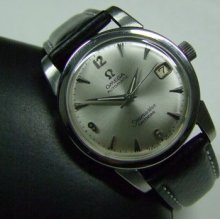 Vintage 60's Omega Seamaster Calendar Silver Dial Date Auto Man's