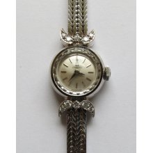 Vintage Estate Ladies Omega 18k Gold and Diamond Wristwatch/1960s