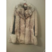 Vintage Fur Coat Jacket Silver Fox