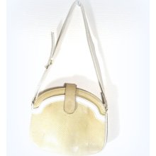 vintage lady handbag- white-Snake Skin leather bag- 60s white accessory- leather- creamy white - sweetlakevintage- feminine purse- Celina