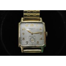 Vintage Mens Gruen 17j Wristwatch Caliber 420 Running And Keeping Time