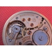 Vintage Movement Pocket Watch Election 16j For Repair