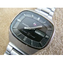 Vintage Rado Super Time 5305 Eta 2789-1 Auto 17 Jewels Men Watch