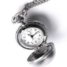 Vintage Style Round Pocket Ball Watch Quartz Necklace By 81stgeneration