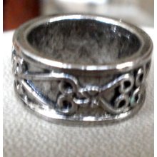 Vintage Super Ornate 3d Stainless Steel Ring Size 6.5
